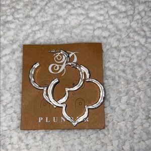 Plunder Silver Hoop Earrings